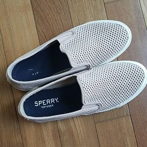 Sperry Top Sider Pink Suede Leather Slip-ons